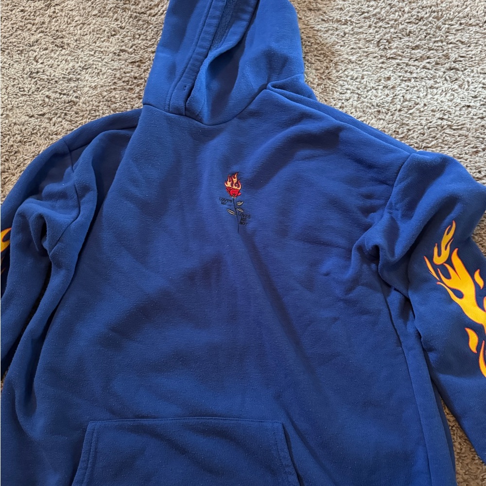 blue flame hoodie